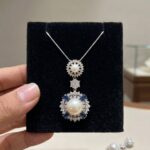 Sea pearl zircon pendent