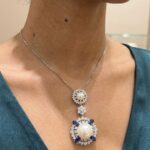 Sea pearl zircon pendent