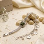 Green Zircon Stone Silver Bracelet