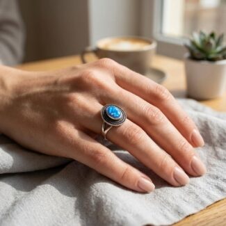 Antique Silver Opal ring