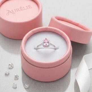 Pink Topaz Silver Ring