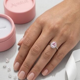 Pink Topaz Silver Ring