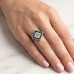 Square Zircon Silver Ring