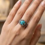 Antique Silver Turquoise Stone Ring