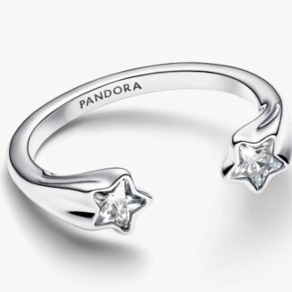 Double Star Silver Ring