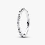 Zircon antique silver ring