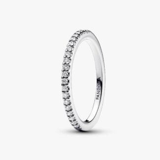 Zircon antique silver ring