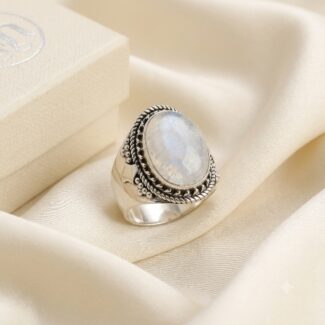 Handcrafted Real Moonstone Silver