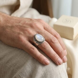 Handcrafted Real Moonstone Silver