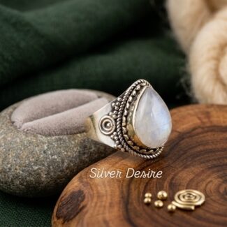 Moonstone Crafted Silver Ring