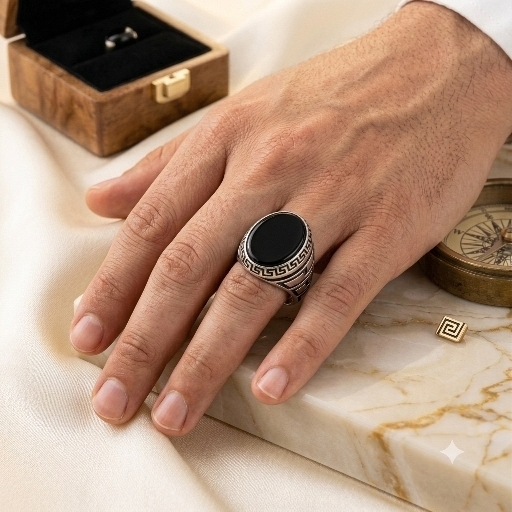 1789164462409.png Ottoman Black Aqeeq Stone Silver