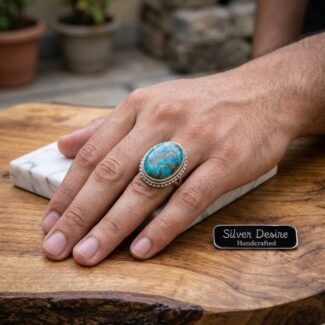 Copper Turquoise Gemstone Silver