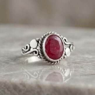 Raw ruby ring