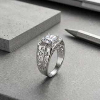 engagement silver ring